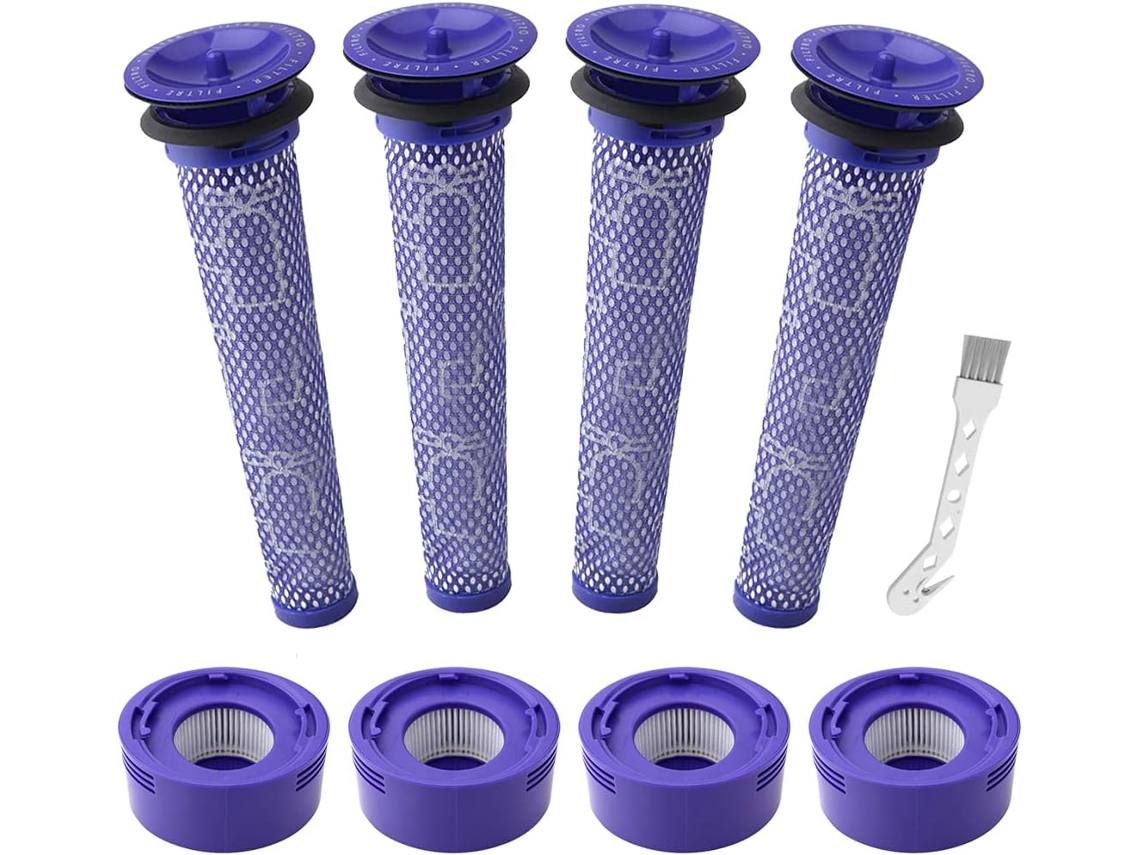 Acessórios Aspirador De Pó Para Dyson V7 E V8, Kit De Substituição De Filtros Com 8 Pcs Cuich