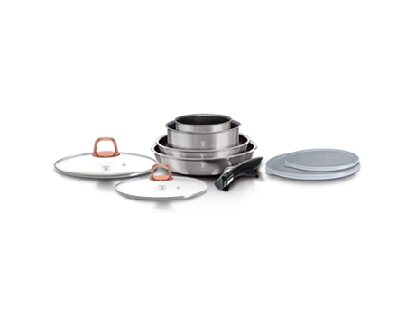 Trens de Cozinha BERLINGER HAUS (16-20-24 cm - Aluminio Forjado - Cinzento)