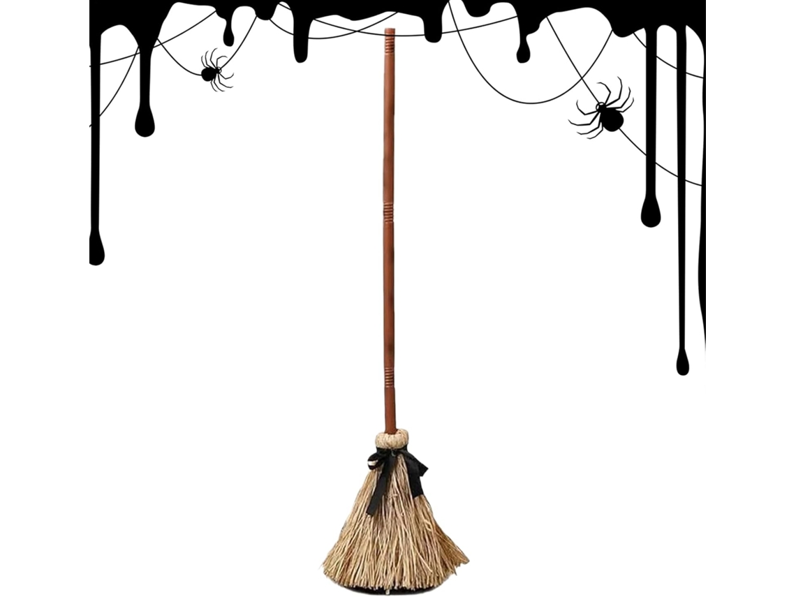 Vassoura Voadora De Halloween, Vassoura De Bruxa Assustadora Com Sons De Fantasma, Decoração De Hall Gokoco