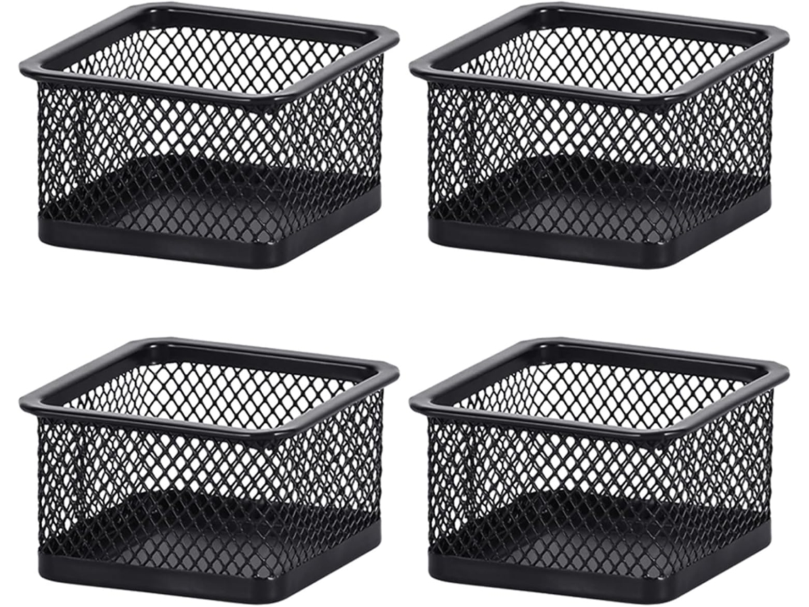 Conjunto De 4 Clipes Metal Para Lixeira Mesa, Organizador De Clipes Para Fichário, Prendedores Para Pastas, Caixa De