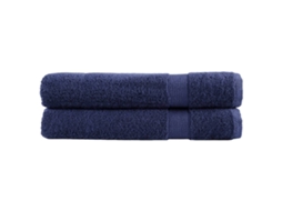 Conjunto 2 Toalha VIDAXL Azul Algodão (100x200 cm)