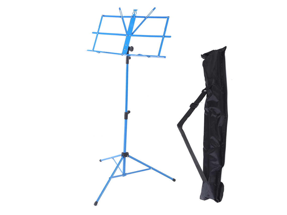 Suporte de Partitura Pequeno, Portátil, de Metal, Fácil de Montar, Dobrável e Ajustável, para Uso Familiar, na Azul AQUAFORGE