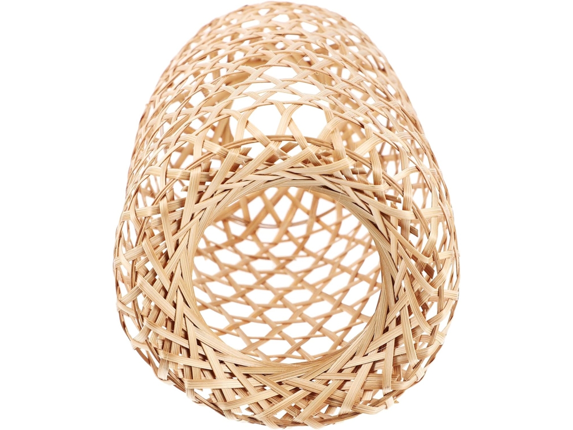 Luminária Pendente De Bambu Para Quarto Em Estilo Cáqui