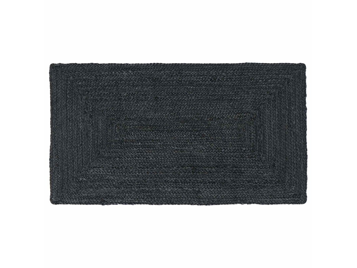 Vidaxl Tapete De Área Cinzento-escuro 60 X 110 Cm Juta
