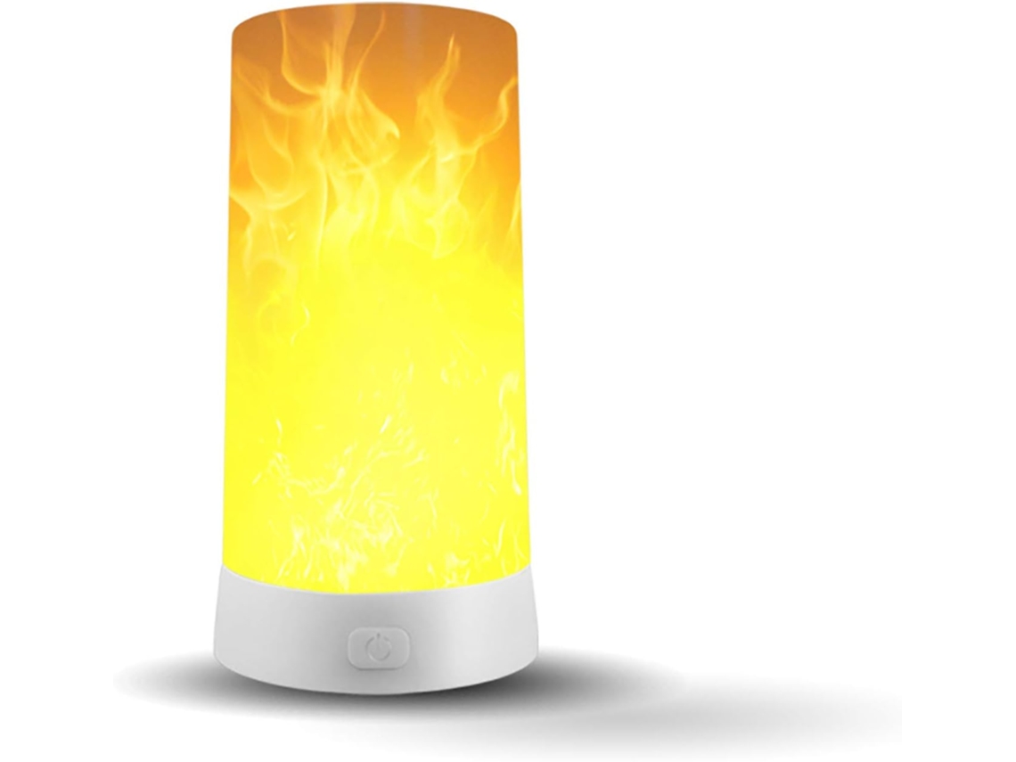 Lâmpada Led com Chamas, Recarregável Via Usb, À Prova D'água BRILVIBERA