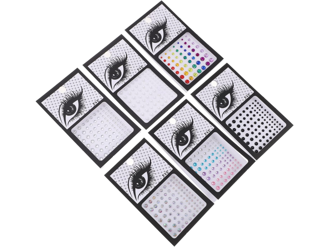 Visage em strass, 6 folhas acrílicas