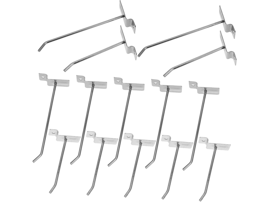 Conjunto De 40-ganchos Painel Perfurado, Suporte Ferramentas, Prateleira De Armazenamento Parede, Prata