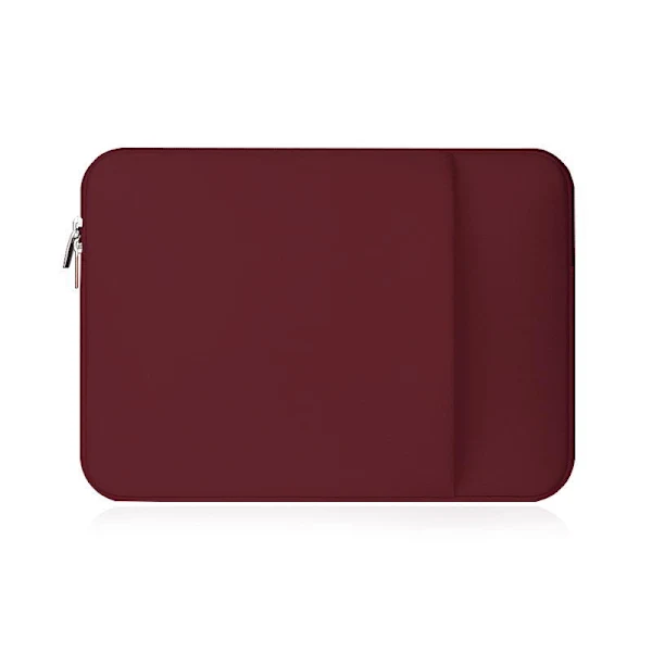 Capa Para Laptop De 14 Polegadas, Bolsa Acolchoada Para Laptop Com Zíper, Cor Bordô.