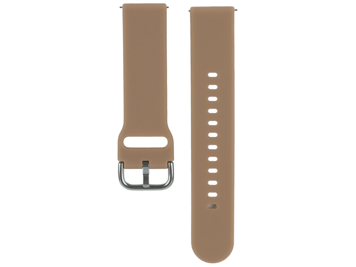 Pulseira De Silicone 20mm Compatível Galaxy Watch Active R500 Garmin Café