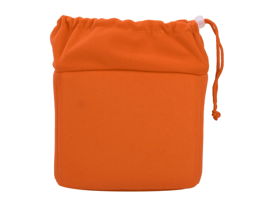 Funda Insertável Para Lentes De Câmera Dslr Impermeável Antichoque Com Cordão De Fechamento Preenchido Laranja