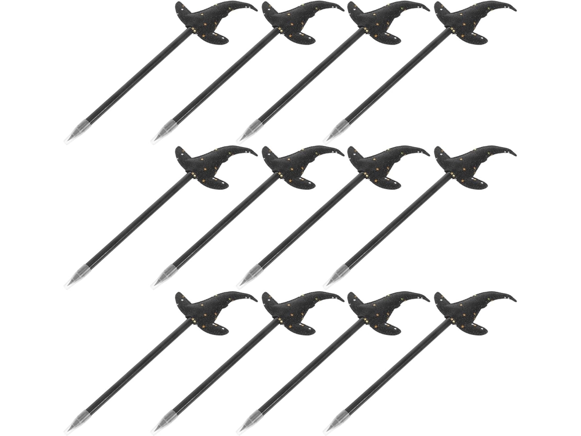 Conjunto de 12 Lápis em Formato de Chapéu de Bruxa para o Halloween, para Material Escolar CHABERLU