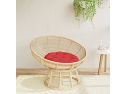 Vidaxl Almofadão Redondo Ø 60 X11 Cm Tecido Oxford Vermelho