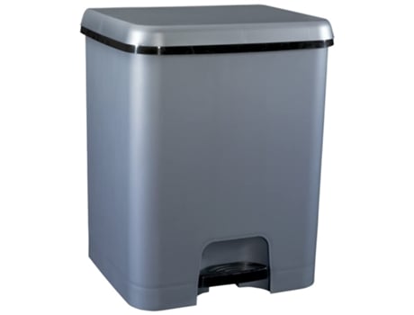 Balde Ecológico Pedal Duo Prata 52L. COM-FORT HOUSE