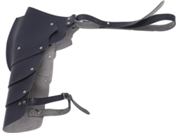 Ciieeo Ombreira Medieval Ajustável Em Couro Preto E Metal Para Traje De Cavaleiro Masculino, Resistência