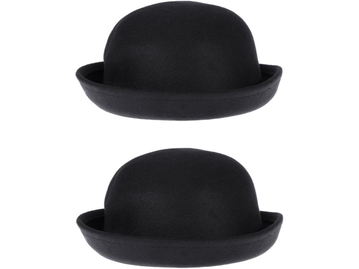 De 2 Gorros De Feltro Pretos Para Mulheres, Elegantes E Confortáveis, Ideais Para O Inverno. Estilo Chique.
