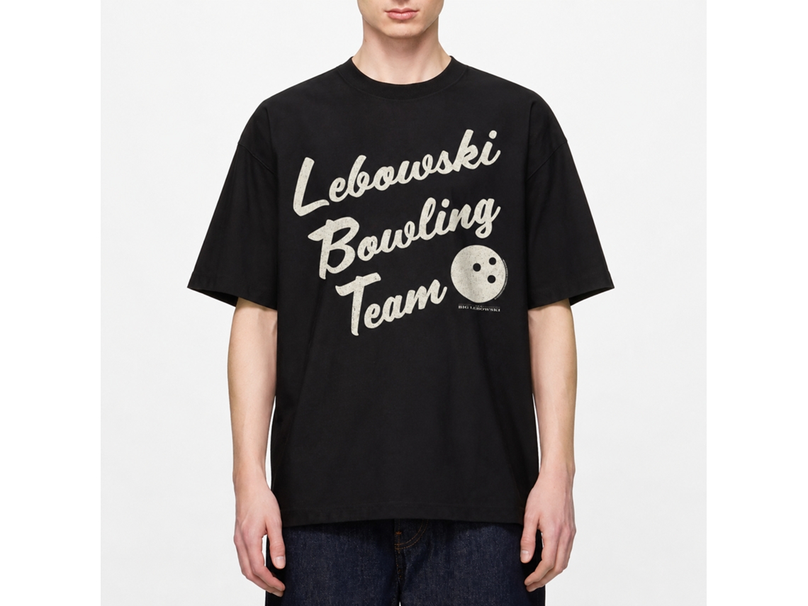 Rockinstone The Big Lebowski Bowling Team Black Adult T-shirt Size:xl