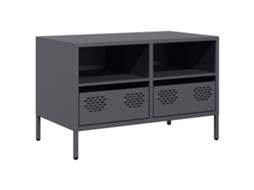 Móvel de TV Aço Laminado a Frio Antracite MAISON EXCLUSIVE (68x39x43,5 cm)