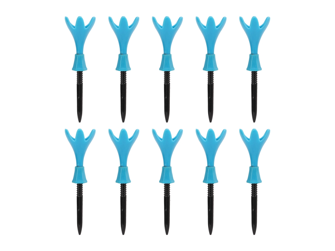 10 Tees de golfe ajustáveis feitos de plástico durável e de alta estabilidade para jogadores de golfe (azul) Slowmoose