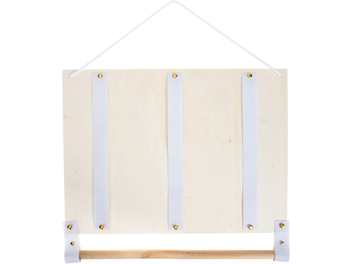 Suporte de Laços de Cabelo de Madeira GOKOCO com feltro branco