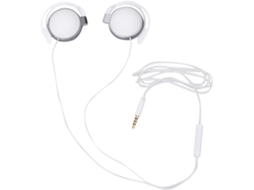 Fones De Ouvido Esportivos Brancos Com Fio, Revestidos Em Tpe,