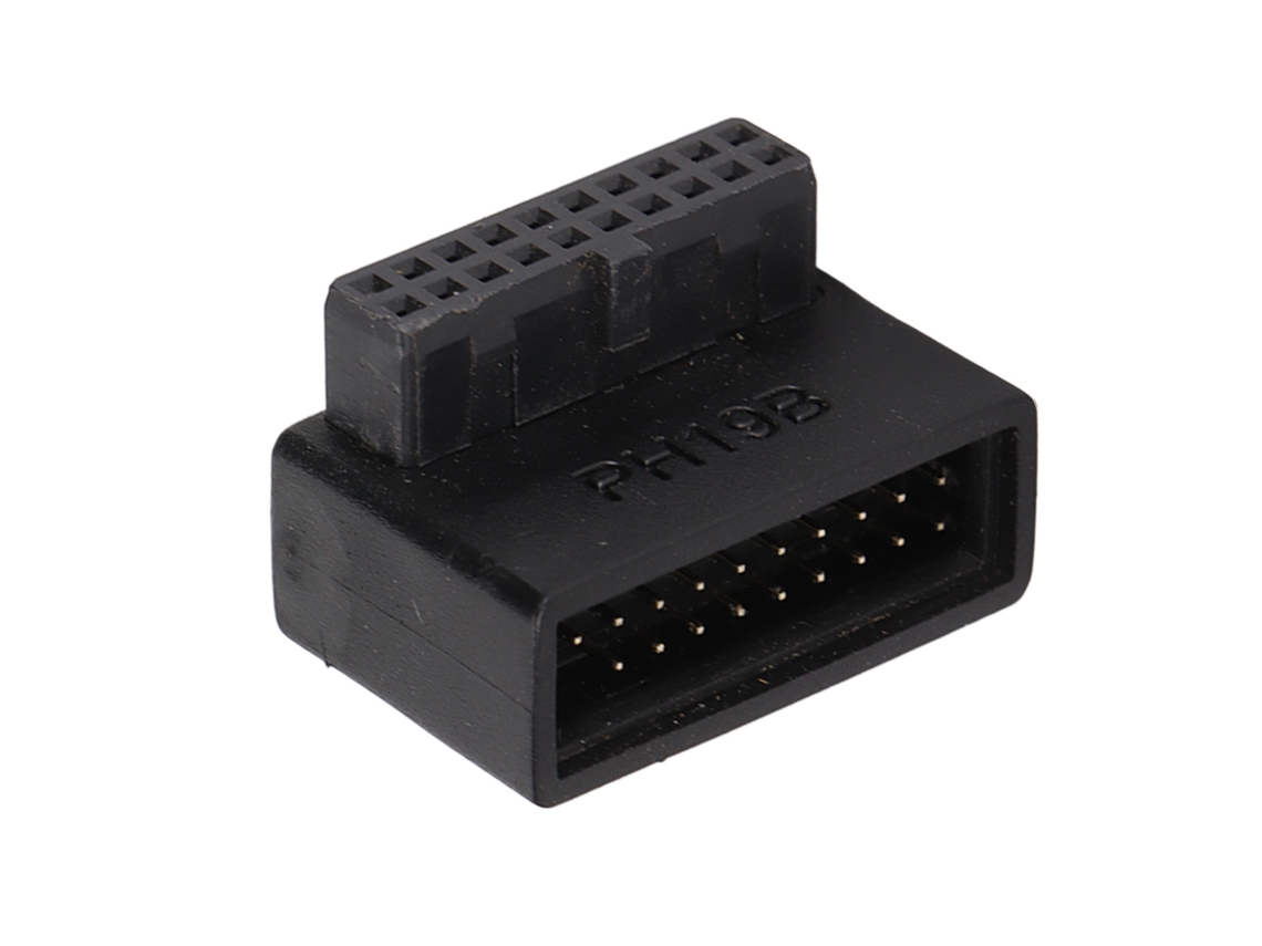 Adaptador Usb 3.0 90° Adaptador De Energia Macho 19/20pin Para Fêmea Para Placa-mãe