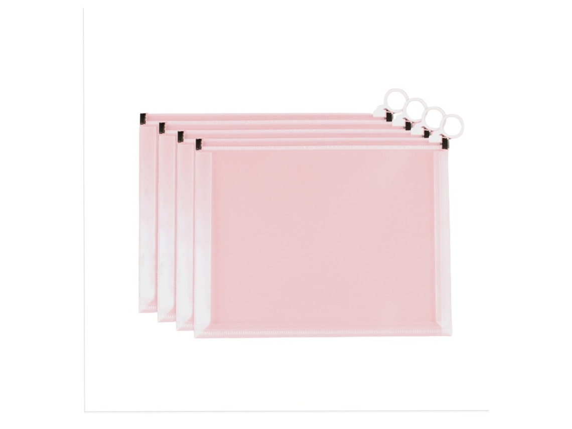 Saco com zíper B6, saco plástico transparente PP com zíper para papel