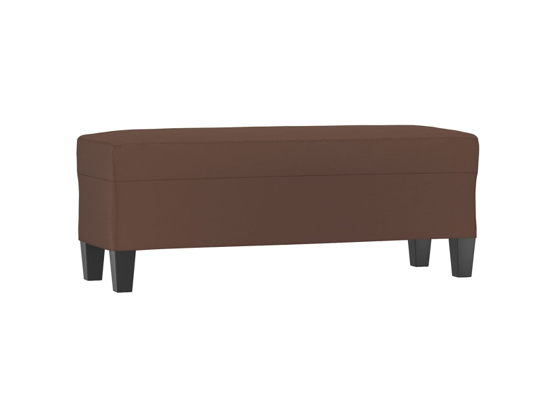 Bench, Benches Vidaxl Marrom Couro Artificial (100 X 35 X 41 Cm)