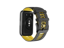 Bracelete Pioneer para Huawei Watch Fit 2 Preto e Amarelo