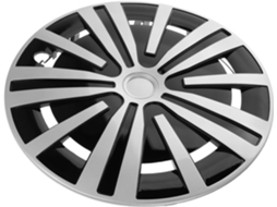 Calota De Roda Preta De 14 Polegadas Em Pp Para Carro, Elegante E Moderna.