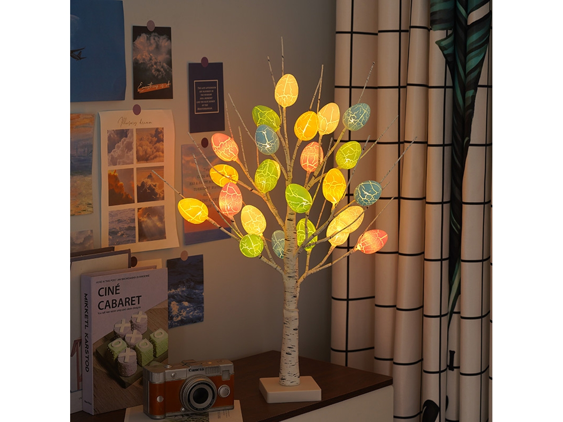 Árvore de Páscoa Decorativa em Led para Festas Ambientes Internos (60 Cm) BRILVIBERA (alimentada por Usb e Bateria)