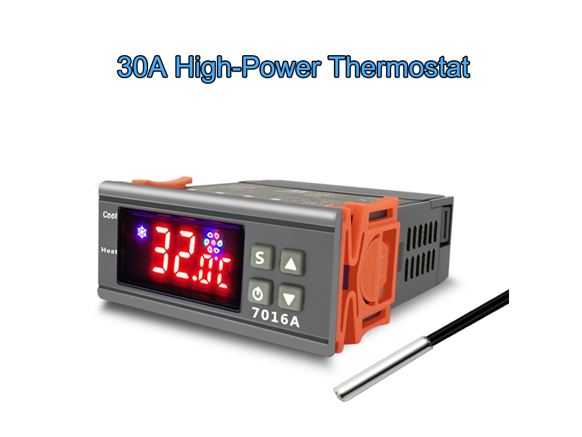 Controlador De Temperatura Digital 30a Termostato Sensor Ntc Para Congelador Nevera Incubación