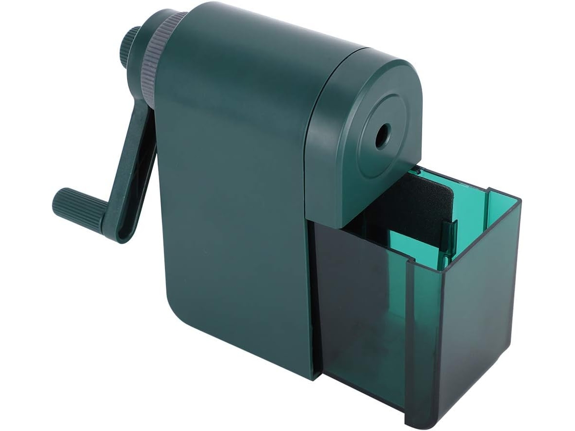 Porta-lápis portátil com manivela e cortador ajustável 10