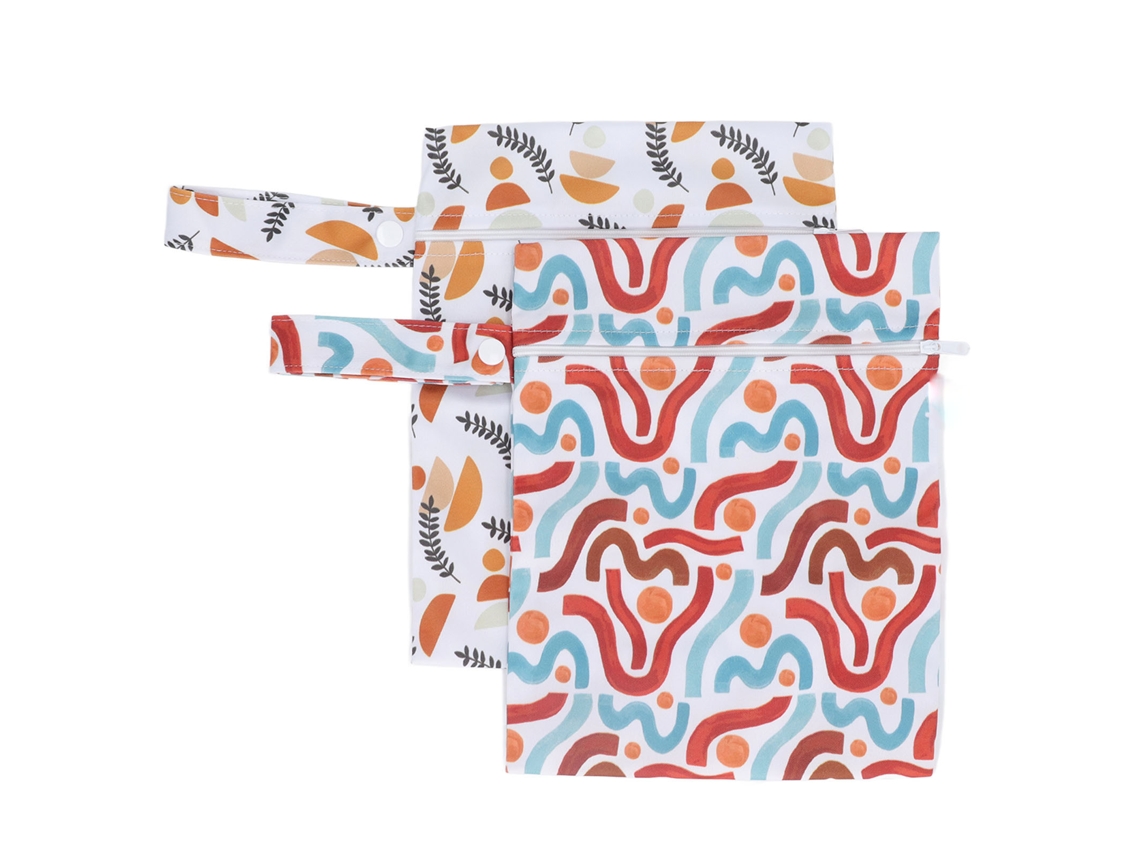 Mali 2pcs Bolsas Úmidas e Secas Impermeáveis Reutilizáveis para Fraldas de Pano Bebê com Zíper