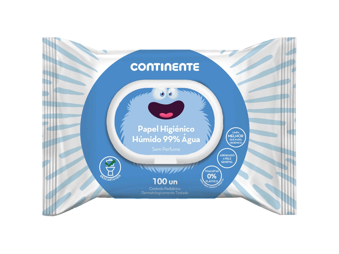 Papel Higiénico Húmido CONTINENTE emb. 100 un