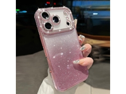 Capa De Tpu Para Iphone 17 Pro Max - Glitter Degradê De Diamante