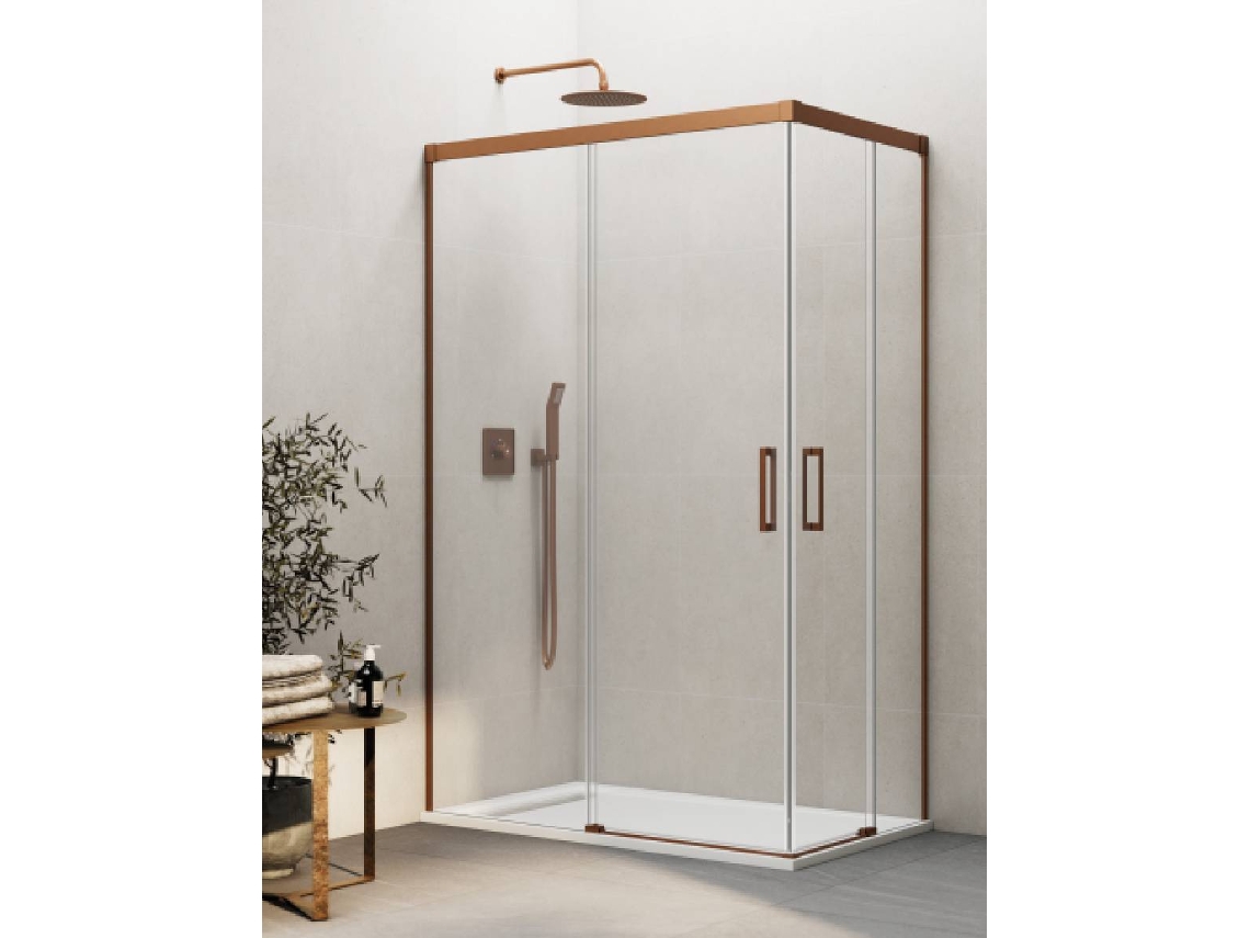 Cabine de Duche Angular 2+2 Thalassa 85x75 Cm Cobre Vidro Transparente DUCHA.ES (basic)