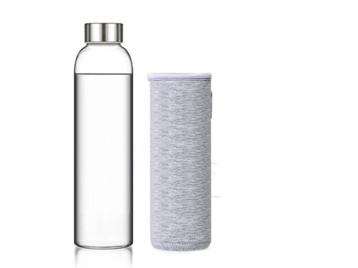 Garrafa 550 Ml Com Estojo E Tampa Em Aço Inox Tampa À Prova De Vazamento, Reutilizável, Perfeita Para Viagens E Slowmoose