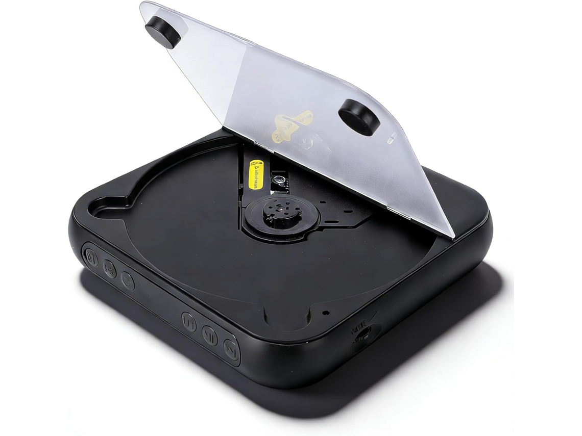 Leitor Cd Portátil Sxhlseller, Recarregável Com Bluetooth 5.3, Duas Caixas De Estéreo, Entrada Auxiliar, Usb