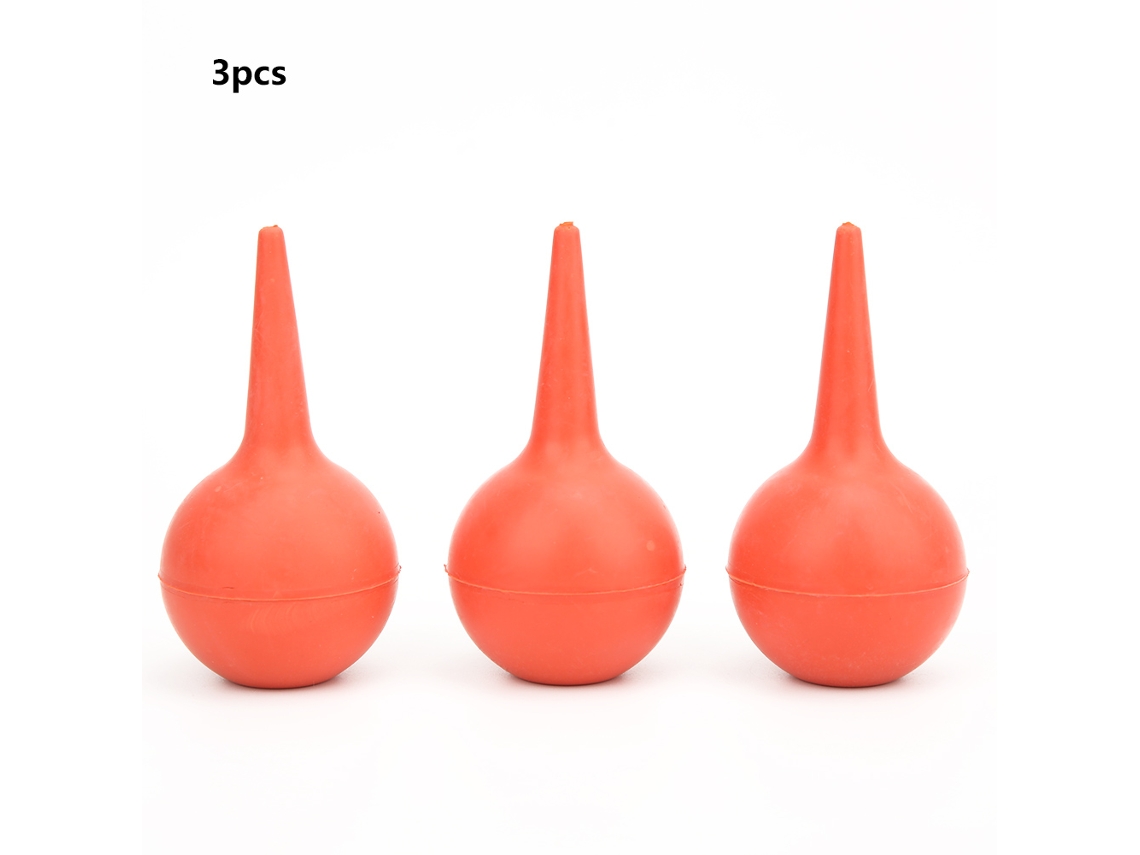 Conjunto de 3 bolas de limpeza de ouvido YURU, borracha resistente, sucção forte, pipeta laboratorial | S/MARCA