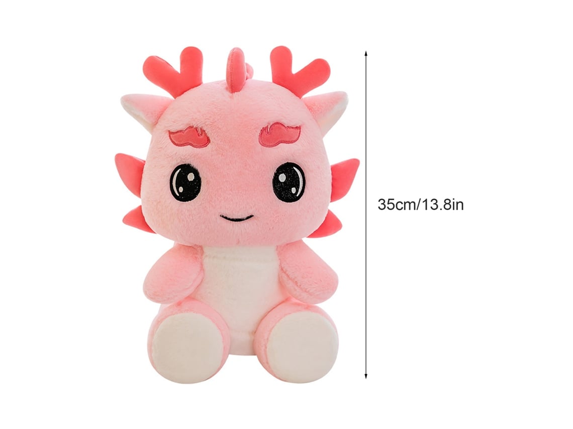 Boneco De Dragão Auspicioso De Pelúcia Rosa Eoocoo