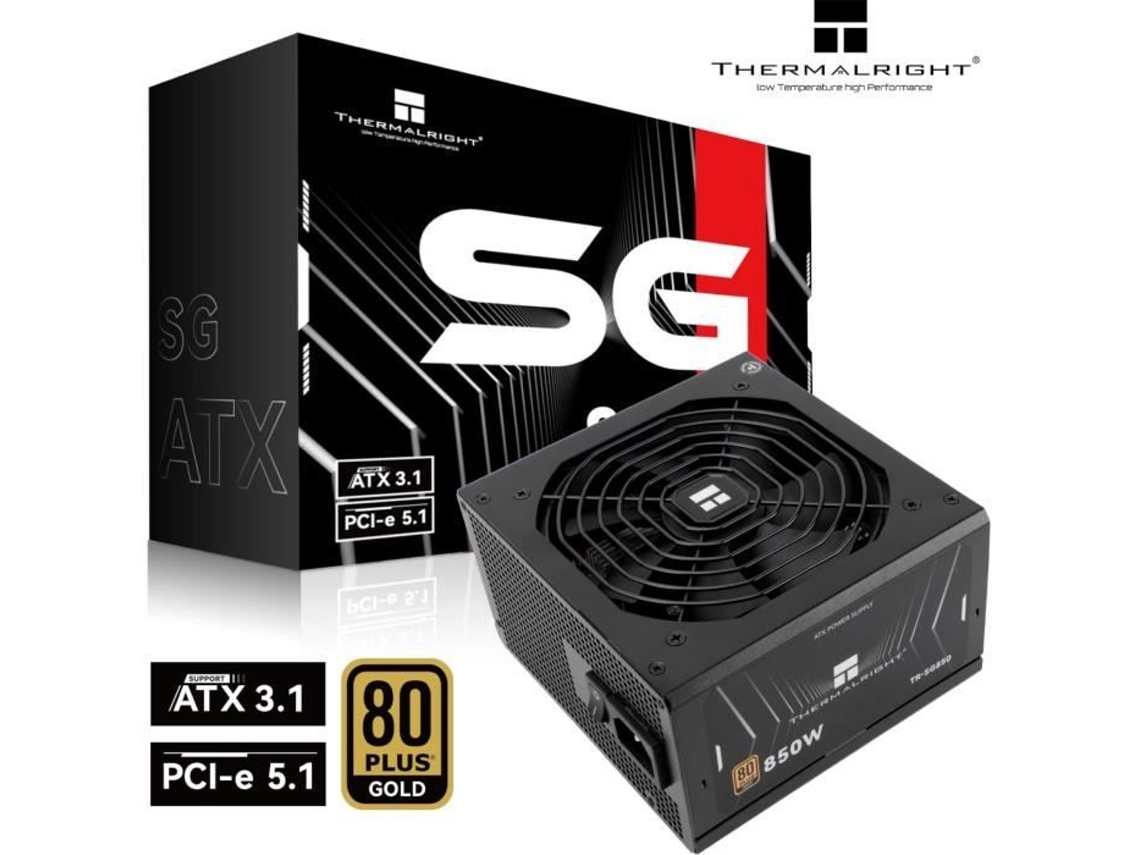 Fonte de alimentação modular para PC Thermalright SG850 80 Gold Black