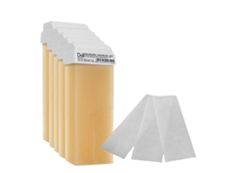 Doll pack 10 roll-on mel 100 bandas de depilação 11uni