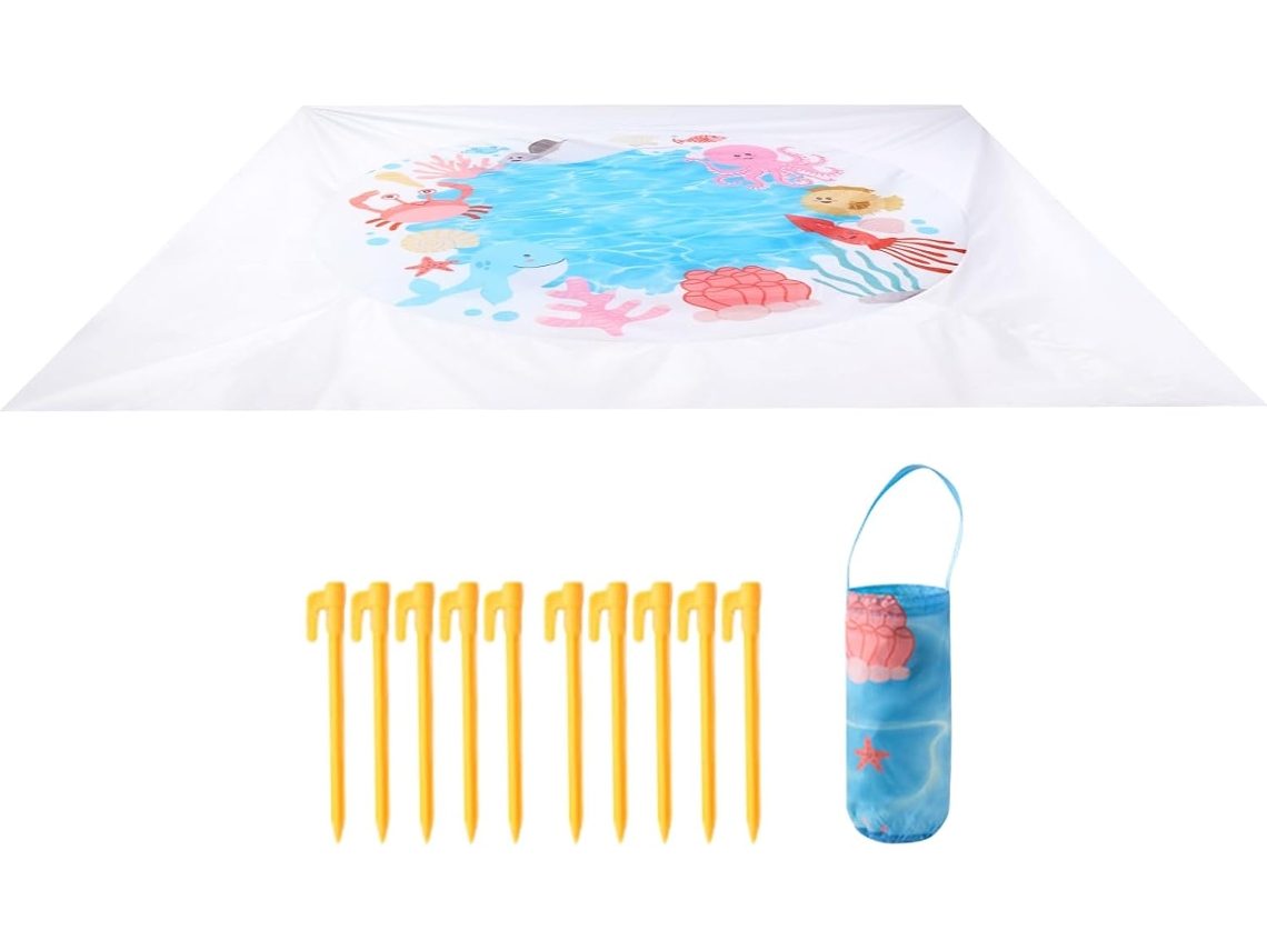 Piscina Dobrável Para Praia, Piscina De Praia Com Bolsa De Armazenamento, Tapete Portátil Para Viage Vayotoy