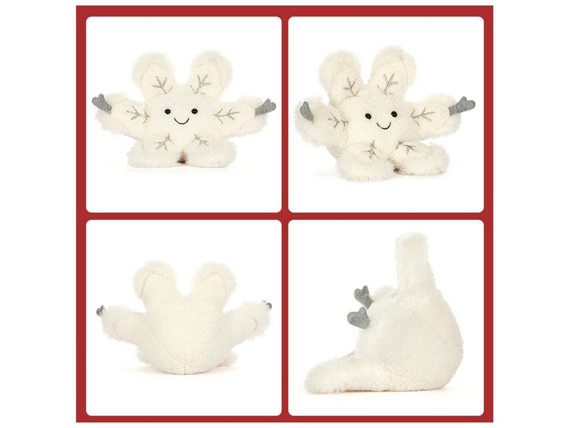 (floco De Neve De Natal 20cm) Brinquedo De Pelúcia, Almofada Para Sofá