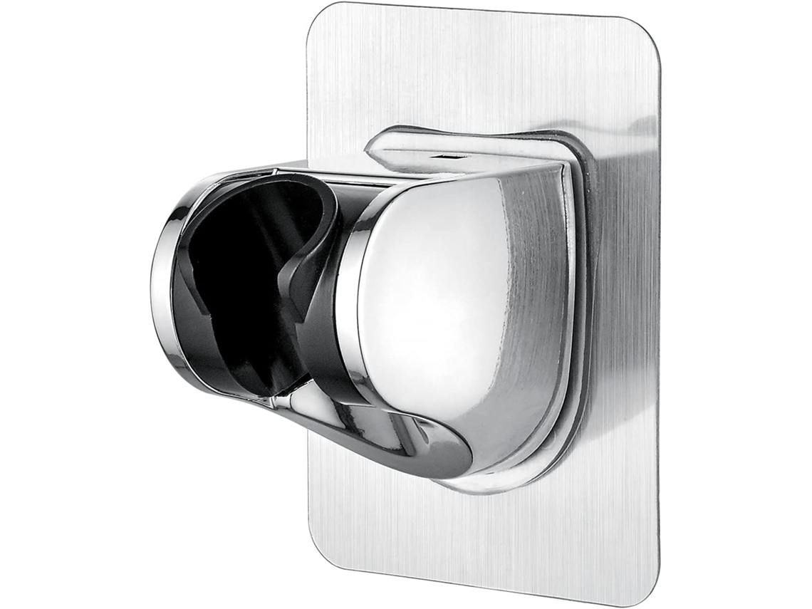 Lurelia Suporte Adesivo Para Chuveiro Abs Cromado 2 Polegada Rotação 45º Ajustável Universal Autoadesivo Ref 337