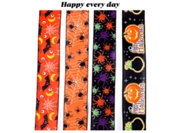 Laxiscreed Fita Decorativa Com Estampa De Aranha Colorida Para Festas E Diy, Pack De 4 Peças
