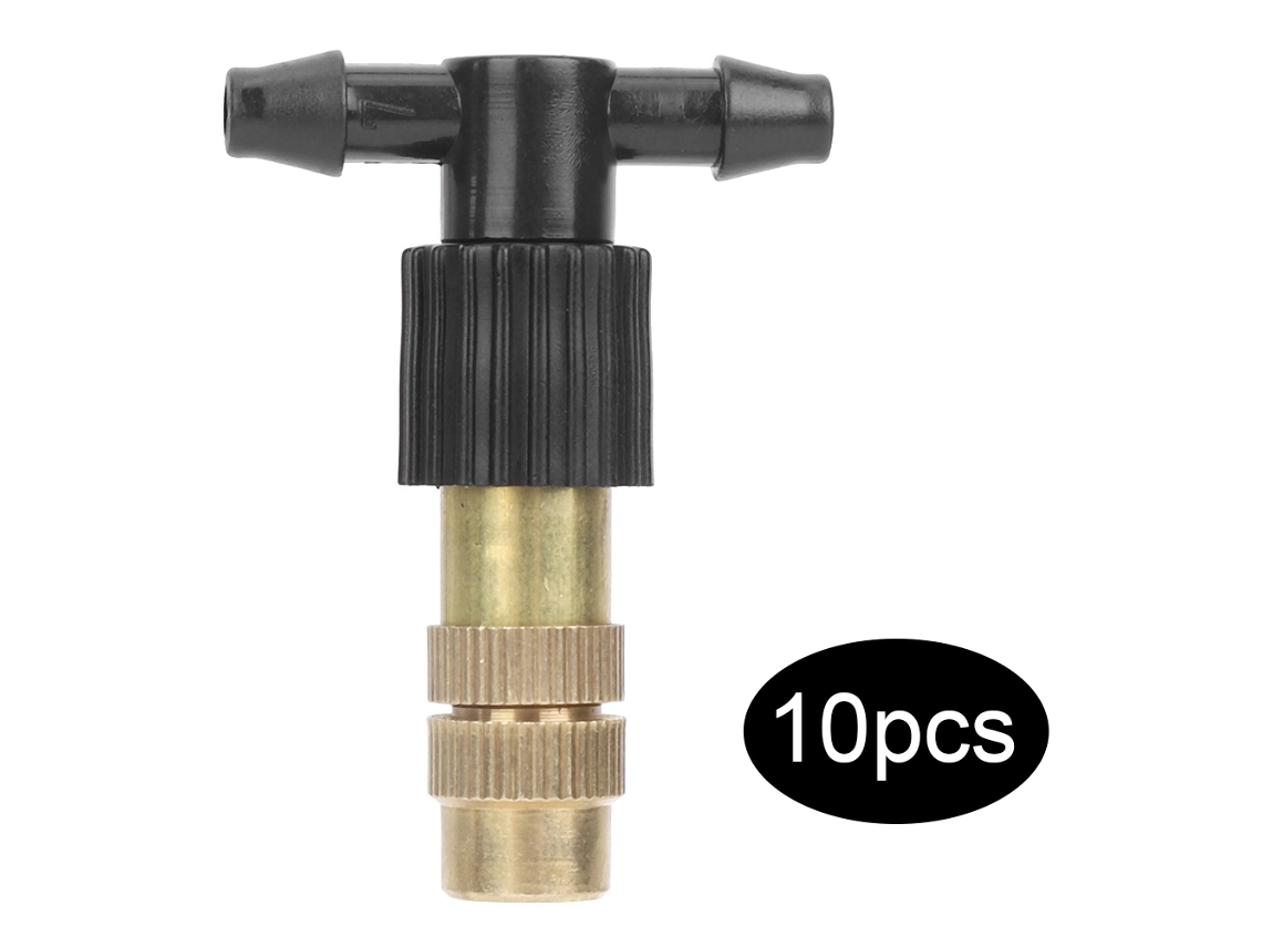 10 Bicos de Irrigação em Latão Ajustáveis para Rega, Misting e Sprinkler Jardim Estufa