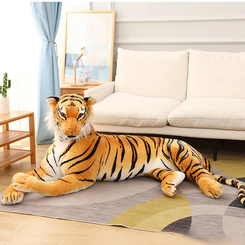 (marrom, 40cm) Tigre De Pelúcia Gigante E Realista, Boneco Realista