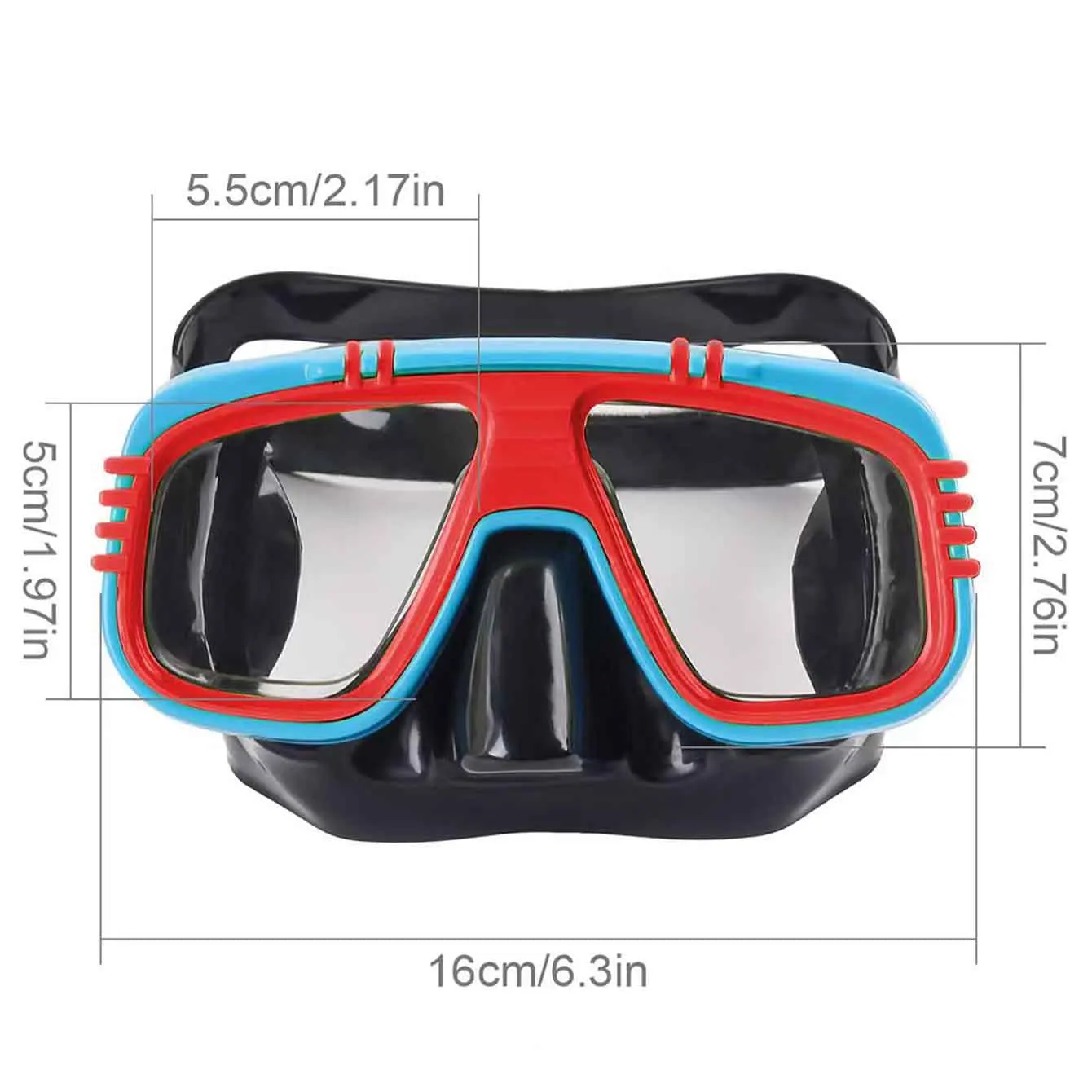 (a) Uma Máscara Facial Completa Para Mergulho, Máscara Antiembaçante Para Natação/snorkeling Com Tira De Silicone Ajustável.