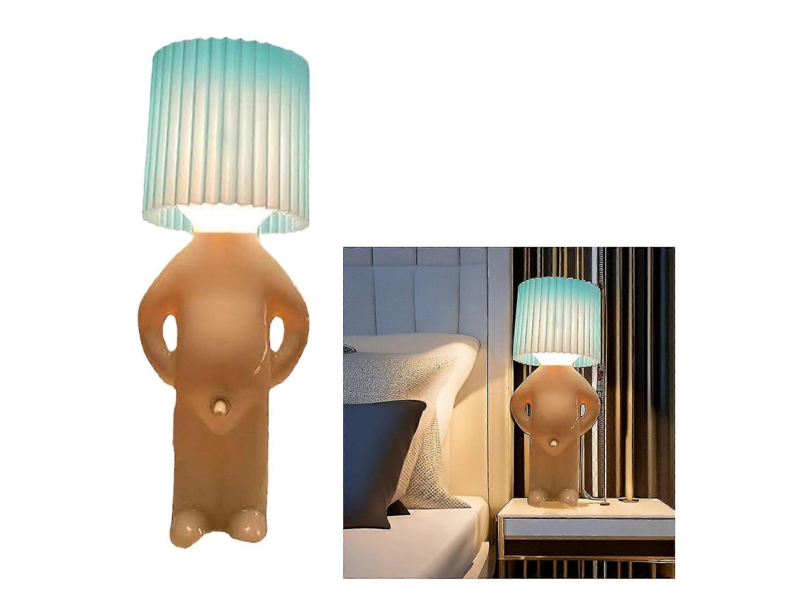 Omni lâmpada de Escritório Niño Travieso Homem Tímido Luz Noturna Mesa Pequena Antideslumbrante Presente Original Azul